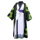 Wano Country Arc Roronoa Zoro Cosplay Costume Kimono Robe Outfits