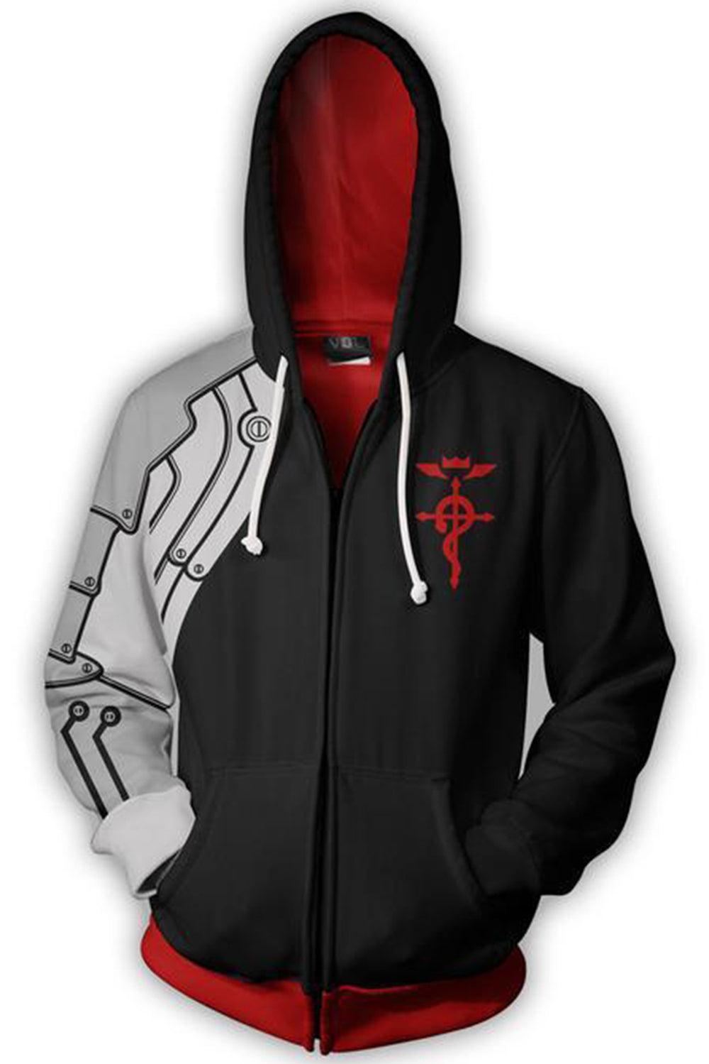 Fullmetal Alchemist Hoodie Edward Elric 3D Printed Zip Up