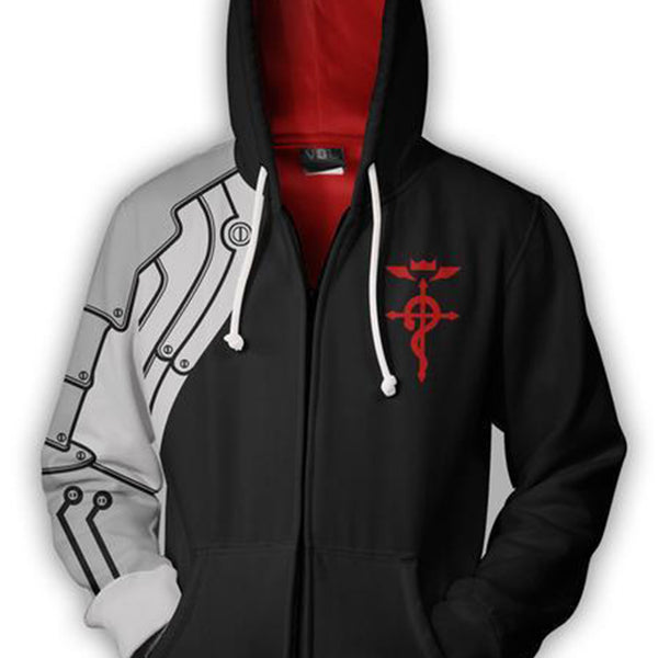 Fullmetal Alchemist Hoodie Edward Elric 3D Printed Zip Up