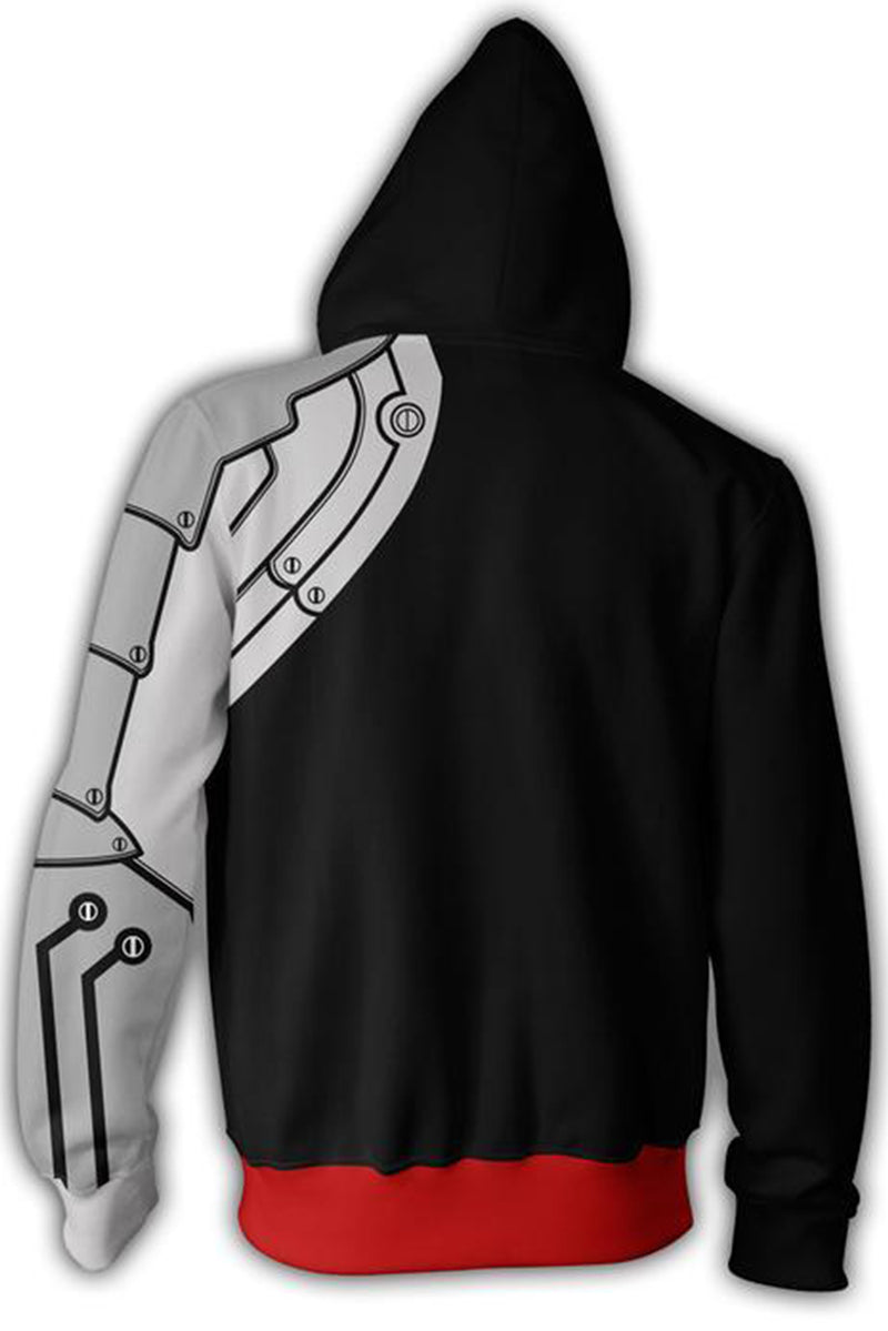 Fullmetal Alchemist Hoodie Edward Elric 3D Printed Zip Up Sweatshirt