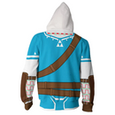 Unisex Link Hoodies The Legend of Zelda Zip Up 3D Print Jacket Sweatshirt