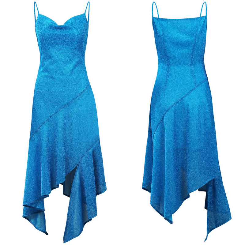 Women 1970S Vintage Disco Dress Asymmetric Camisole Dress Cosplay Costume Halloween Carnival Suit Women 1970S Vintage Disco Dress Asymmetric Camisole Dress Cosplay Costume Halloween Carnival Suit