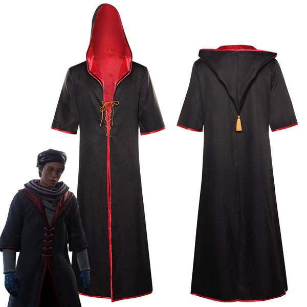 Hogwarts Legacy Sebastian Sallow Cosplay Costume Hooded Coat Robe Halloween Carnival Disguise Suit