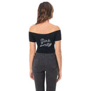 1970S Pink Lady Cosplay Costume Off-shoulder Short Sleeve Shirt Top