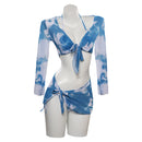 Summer Bikini Swimsuit  Cosplay Costume Cloak Halloween Carnival Party Disguise Suit