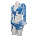 Summer Bikini Swimsuit  Cosplay Costume Cloak Halloween Carnival Party Disguise Suit