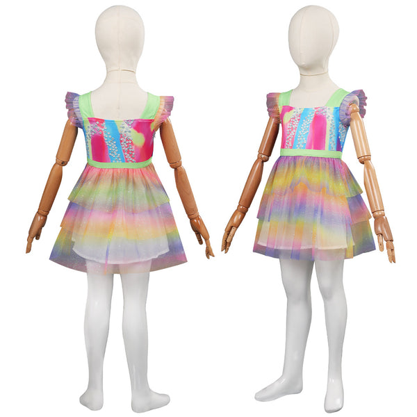 2023 Barbie Movie Kids Girls Printed Dress Outfits Halloween Carnival Suit Cosplay Costume