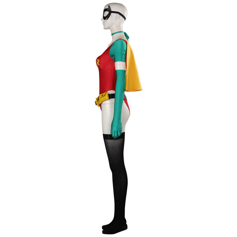 Woman Robin Cosplay Costume Sexy Junpsuit Cloak Outfits Halloween Carnival Suit Woman Robin Cosplay Costume Sexy Junpsuit Cloak Outfits Halloween Carnival Suit