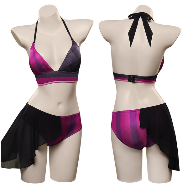 LoL Jinx Original Design Swimsuit Cosplay Costume Two-Piece Swimwear Outfits -cossky®