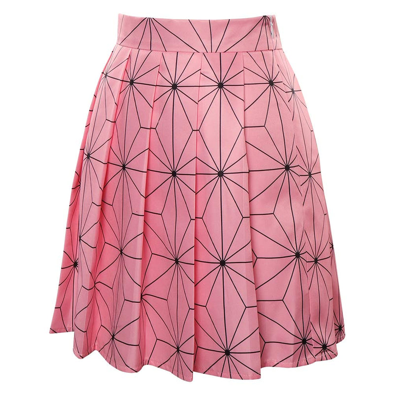 Kamado Nezuko Cosplay Costume Pleated Skirt