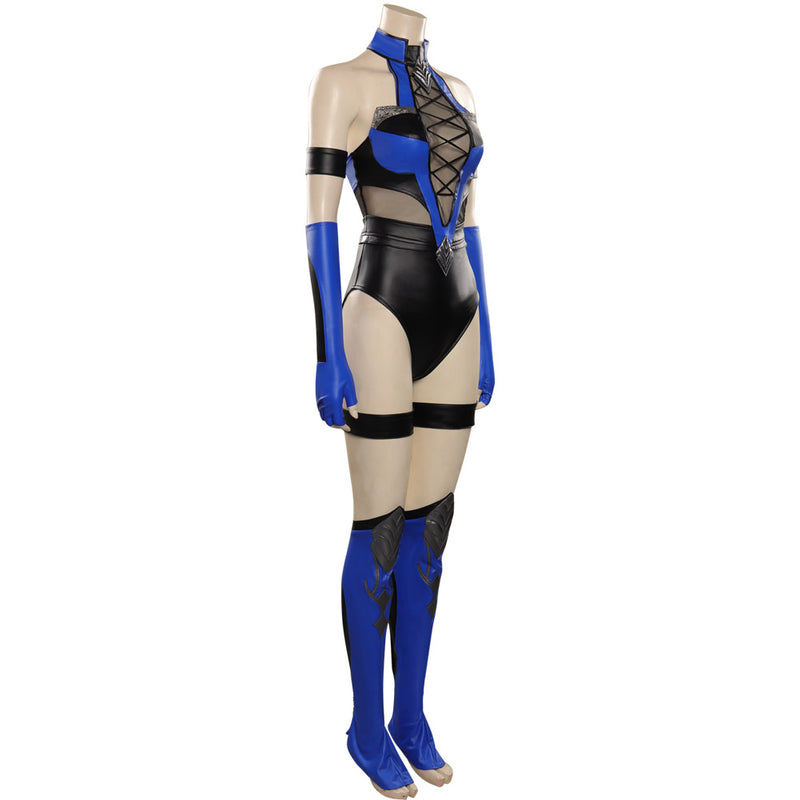 Mortal Kombat 4 Kitana Cosplay Costume Jumpsuit Outfits Halloween Carnival Suit