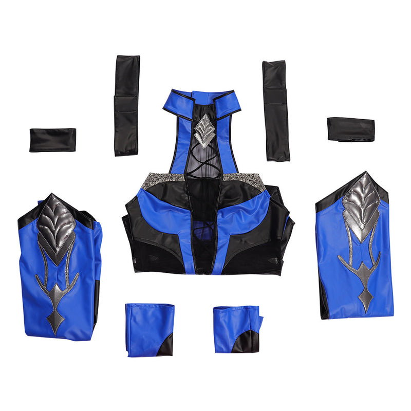 Mortal Kombat 4 Kitana Cosplay Costume Jumpsuit Outfits Halloween Carnival Suit