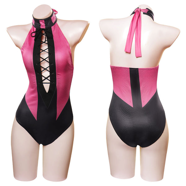 Mortal Kombat Mileena Cosplay Costume Jumpsuit Swimsuit Outfits