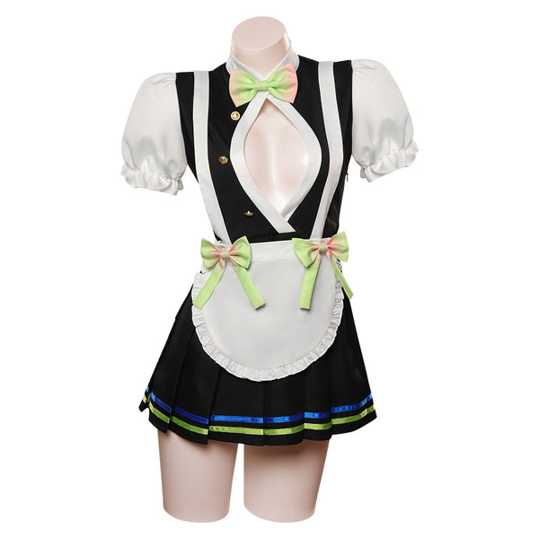 Mitsuri Cosplay Costume Maid Dress Outfits Halloween Carnival Suit