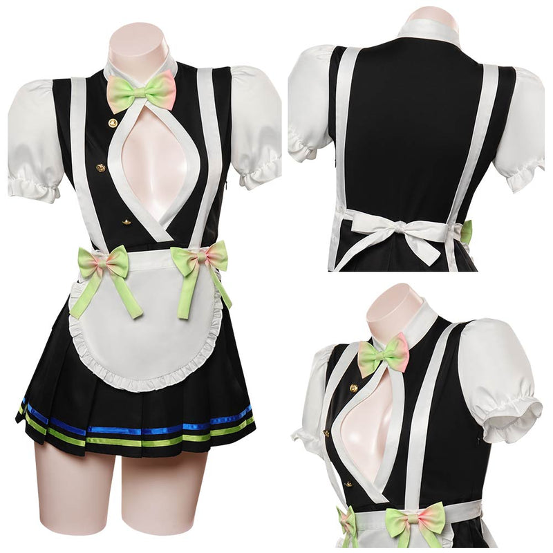 Mitsuri Cosplay Costume Maid Dress Outfits Halloween Carnival Suit