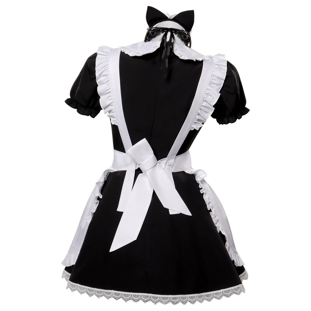 black maid dress Kawayi Maid Dress Cosplay Costume Outfits Halloween Carnival Suit