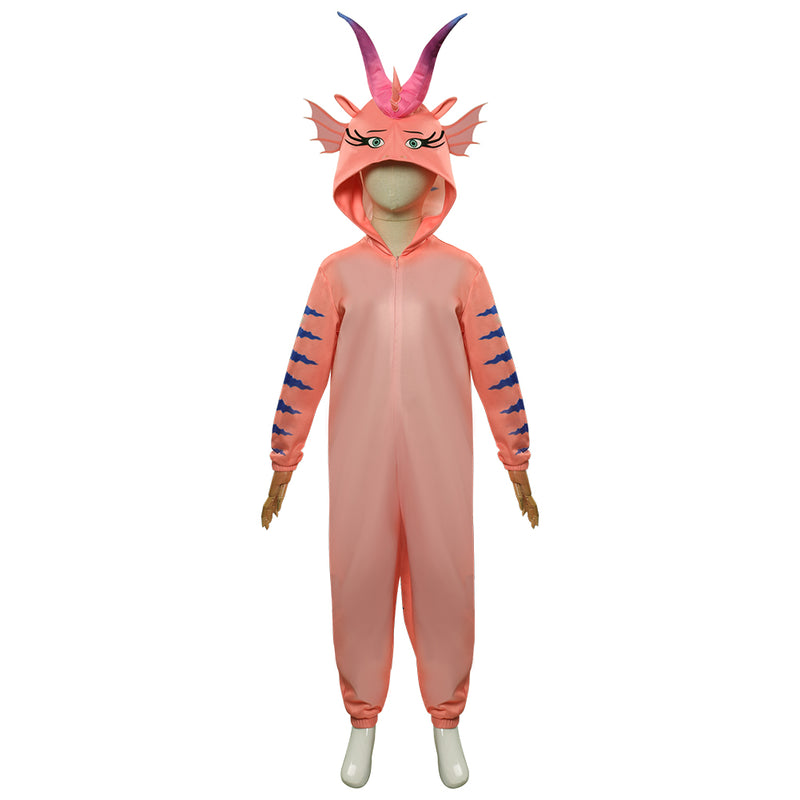 Kids Luck The Dragon Cosplay Costume Jumpsuit Pajamas Sleepwear Outfits Halloween Carnival Suit