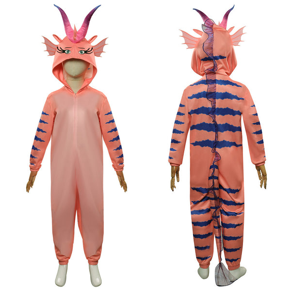 Kids Luck The Dragon Cosplay Costume Jumpsuit Pajamas Sleepwear Outfits Halloween Carnival Suit
