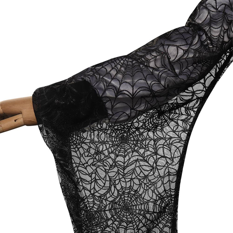 lily munster spider web The Munsters Lily Munster Cosplay Costume Dress Outfits Halloween Carnival Suit