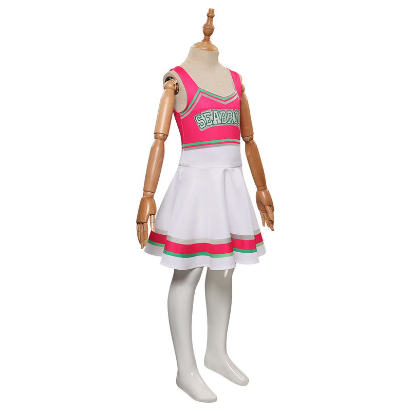 Kids Girls Zombies 3 Addison Wells Cosplay Costume Cheerleading Dress