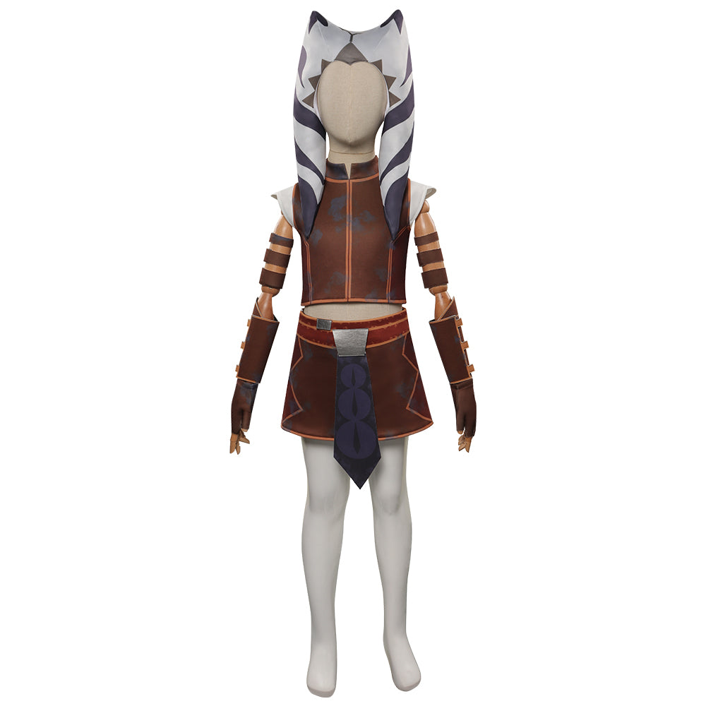 Kids Children Tales of the Jedi -Ahsoka Tano Cosplay Costume Outfits H