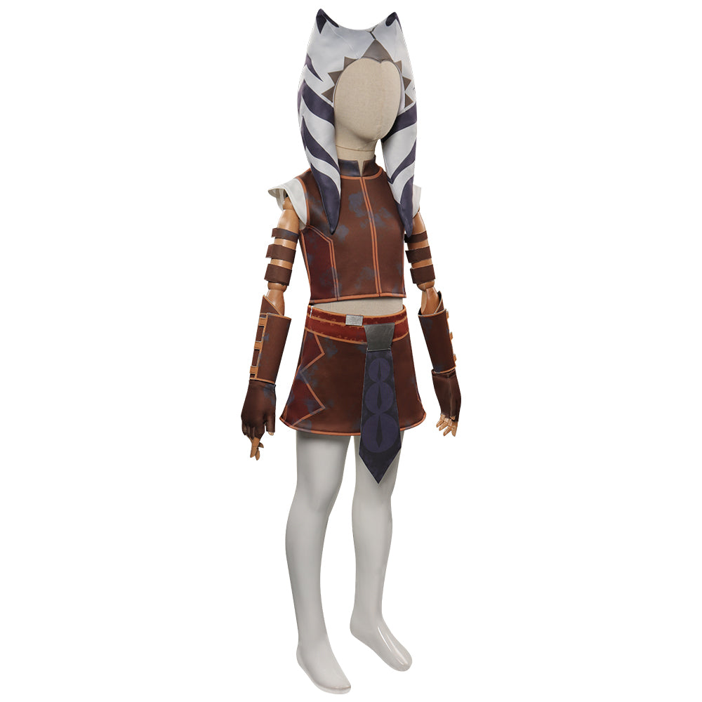 Kids Children Tales of the Jedi -Ahsoka Tano Cosplay Costume Outfits H