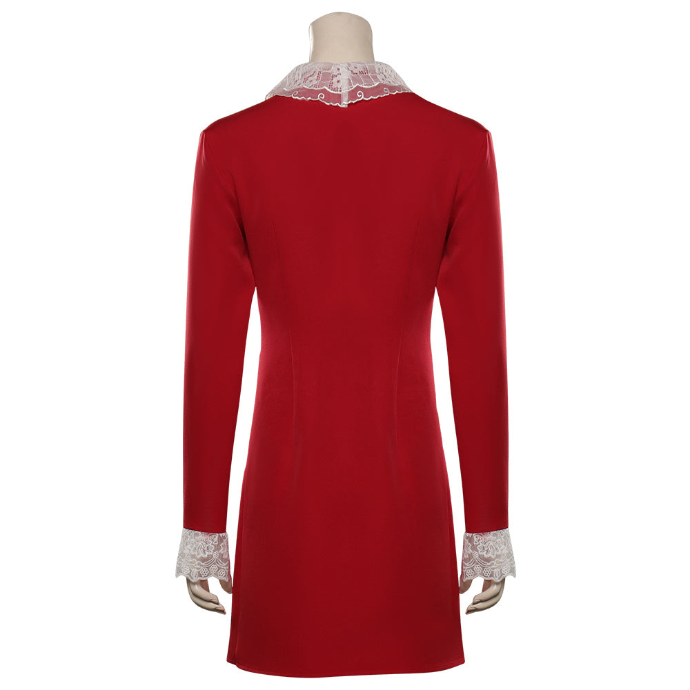 Chilling Adventures of Sabrina Season4-Sabrina Spellman Cosplay Costume Red  Dress Outfits
