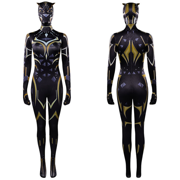 Black Panther: Wakanda Forever-New Black Panther Jumpsuits Cosplay Costume Outfits Halloween Carnival Party Suit