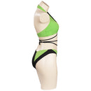 Kim Possible Shego Swimsuit Cosplay Costume Two-Piece Swimwear Outfits