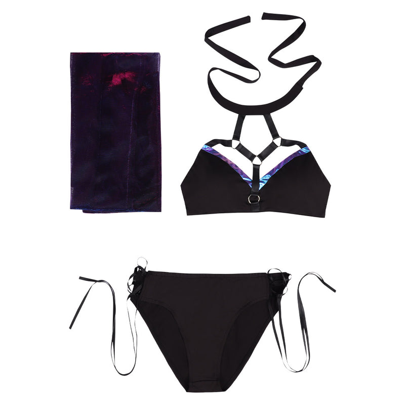 LoL TheWidow Maker Evelynn Sexy Swimsuit Cosplay Costume Swimwear Cloak Outfits