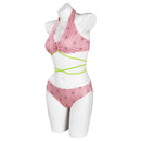 Kamado Nezuko Swimsuit Cosplay Costume Two-Piece Swimwear Outfits Halloween Carnival Suit