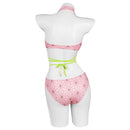 Kamado Nezuko Swimsuit Cosplay Costume Two-Piece Swimwear Outfits Halloween Carnival Suit