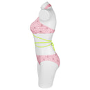 Kamado Nezuko Swimsuit Cosplay Costume Two-Piece Swimwear Outfits Halloween Carnival Suit