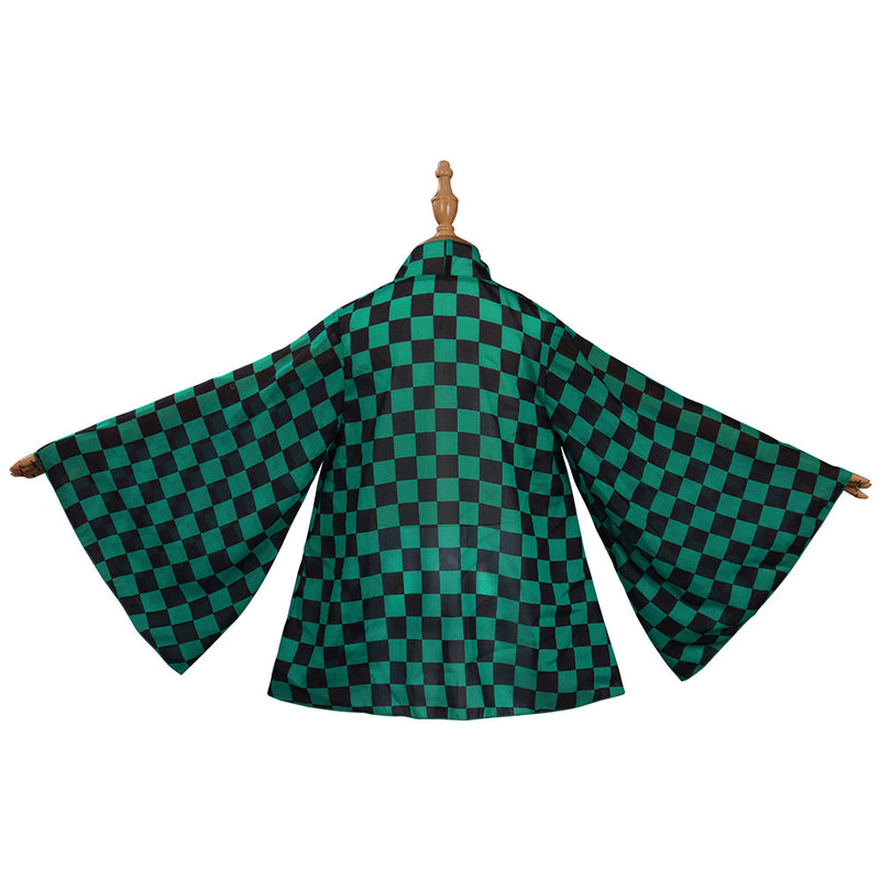 Children Kids  Kamado Tanjiro Cosplay Cloak Cape Kimono Coat