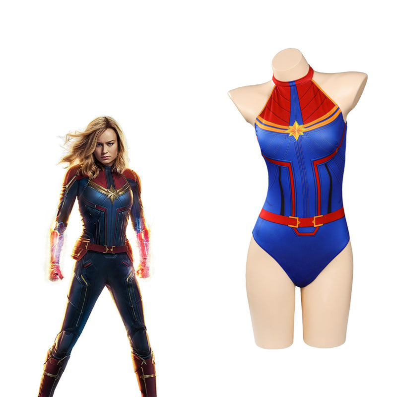 Captain Carol Danvers Original Design Cosplay Costume Sexy Swimsuit Outfits