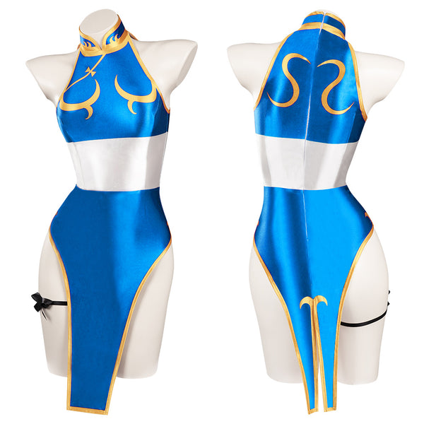 Street Fighter(SF) Chun-Li Original Design Sexy Swimsuit Cosplay Costume Swimwear Outfits