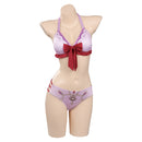 Genshin Impact Raiden Shogun Beelzebul Swimsuit Cosplay Costume Bikini Top Shorts Cloak Outfits