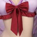 Genshin Impact Raiden Shogun Beelzebul Swimsuit Cosplay Costume Bikini Top Shorts Cloak Outfits