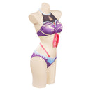 Genshin Impact Ganyu Swimsuit Cosplay Costume Women Bikini Top Shorts Outfits Halloween Carnival Suits