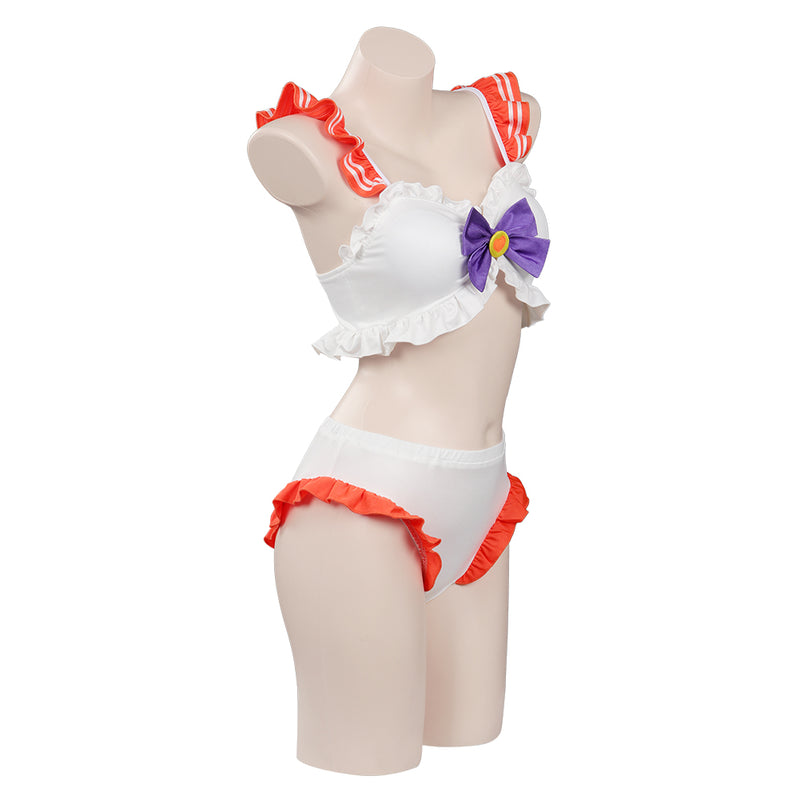 Sailor Moon Aino Minako Original Design Swimwear Cosplay Costume Bikini Top Shorts Outfits cossky®