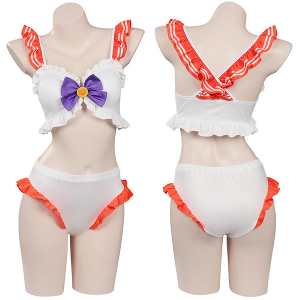 Sailor Moon Aino Minako Original Design Swimwear Cosplay Costume Bikini Top Shorts Outfits cossky®