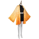 Women  Agatsuma Zenitsu Cosplay Costume Outfits Halloween Carnival Suit
