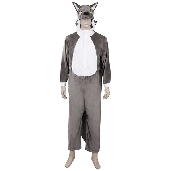 The Bad Guys Wolf Cosplay Costume Sleepwear Jumpsuit Pajamas