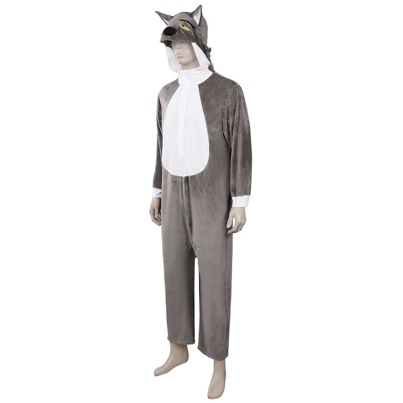 The Bad Guys Wolf Cosplay Costume Sleepwear Jumpsuit Pajamas
