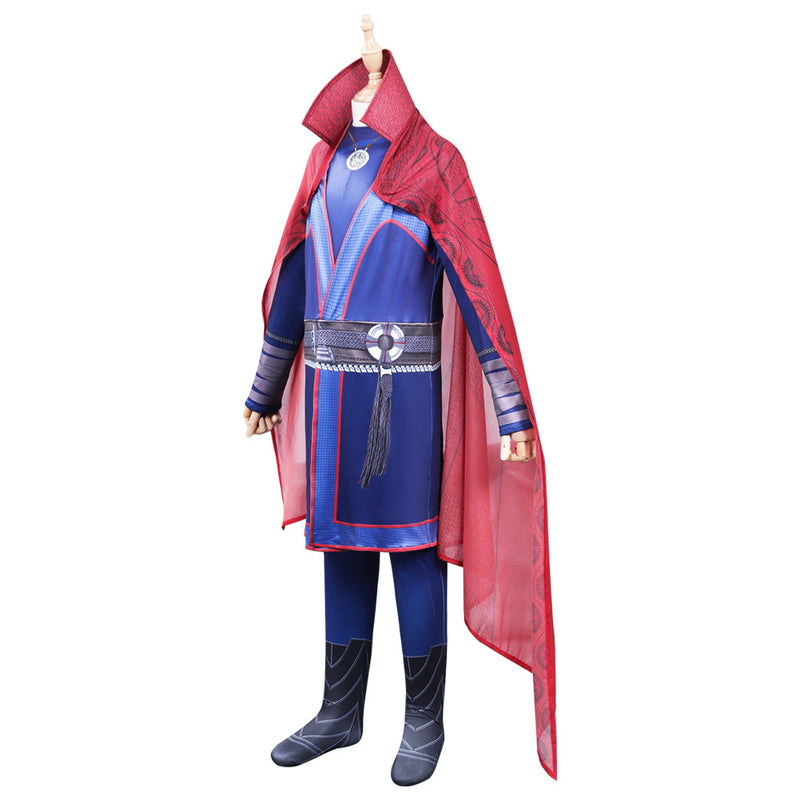 Kids Children Doctor Strange in the Multiverse of Madness - Doctor Strange Cosplay Costume Jumpsuit Cloak