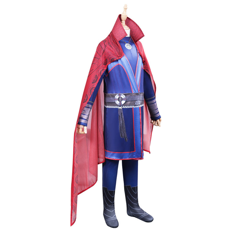 Kids Children Doctor Strange in the Multiverse of Madness - Doctor Strange Cosplay Costume Jumpsuit Cloak