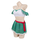 Original Design Green Swimsuit Cosplay Costume Bikini Top Skirt Outfits