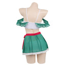 Original Design Green Swimsuit Cosplay Costume Bikini Top Skirt Outfits