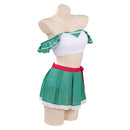 Original Design Green Swimsuit Cosplay Costume Bikini Top Skirt Outfits