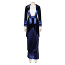 Titanic Rose Blue Velvet Gown Outfit Cosplay Costume